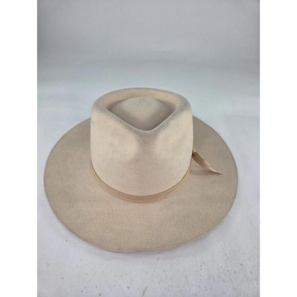 Lack Of Color Hat 100% Australian Wool Size 59 Large Western Flat Brim Beige Hat main image 14
